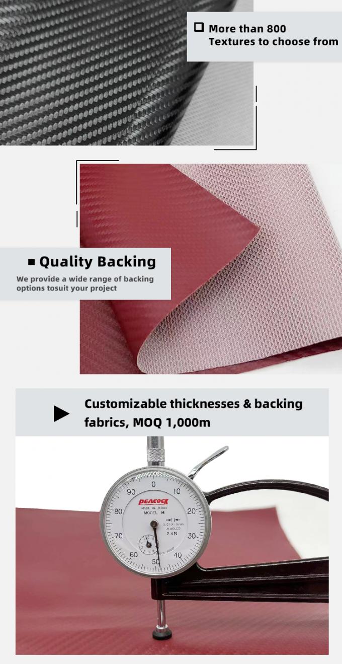 밝은 색상의 인조 탄소 섬유 입자 합성 가죽 PVC 인조 가죽 신발 쿠션 자동차 내부 장식용 직물 5