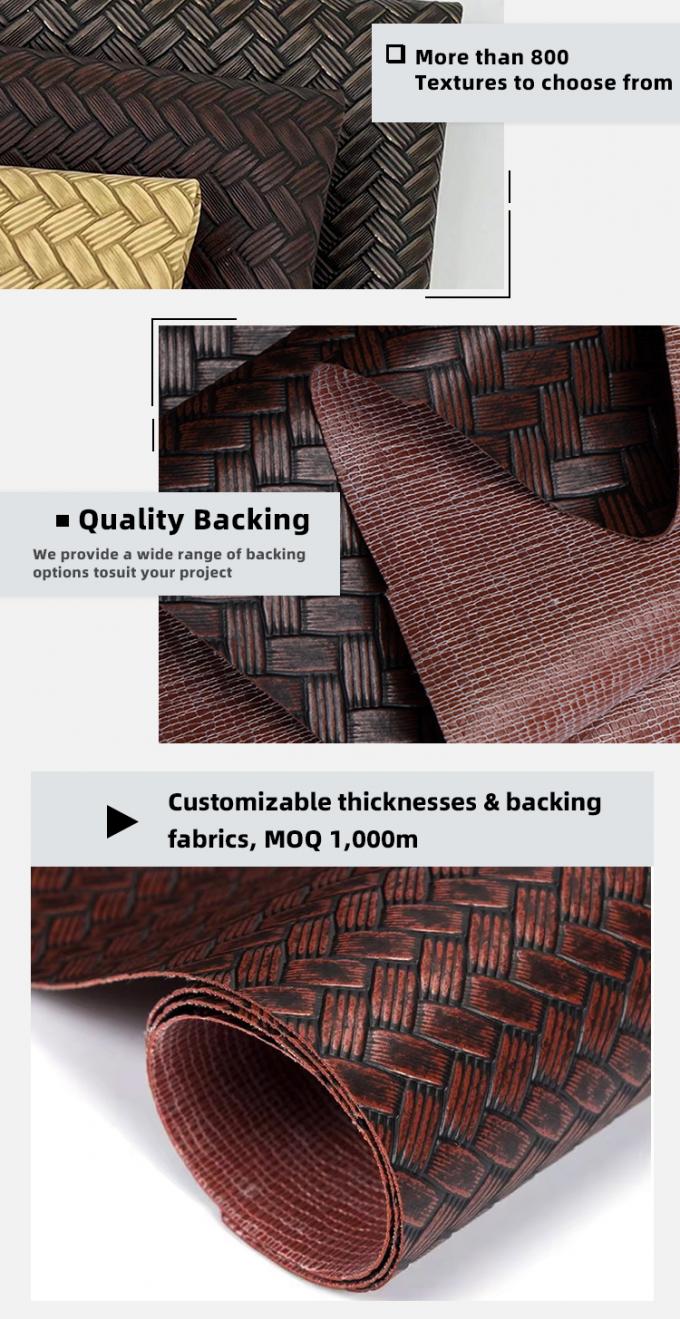 PVC 큰 매트 엮기 패턴 인공 합성 가죽 포장 지갑 상자 신발 노트북 가짜 가죽 직물 5