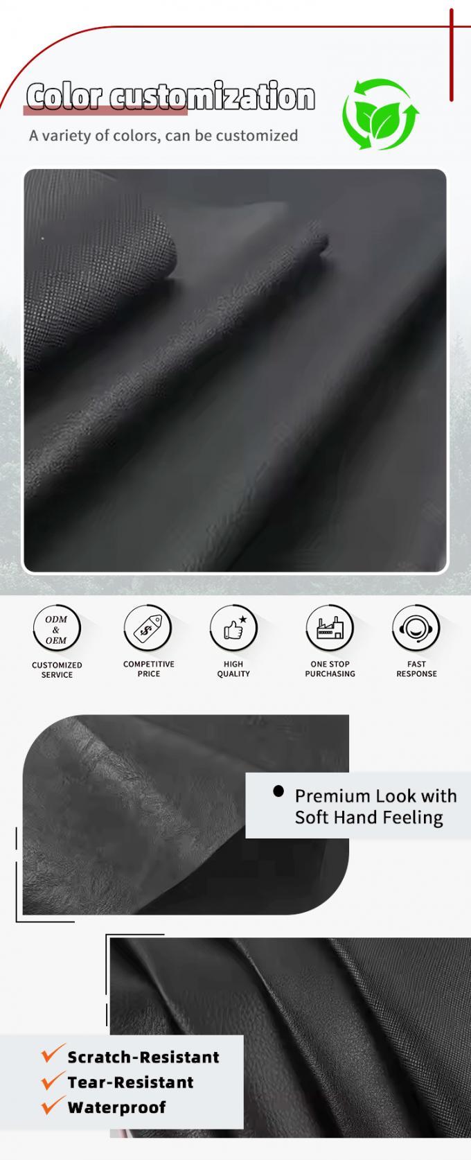 도매 듀얼 브러쉬 백 PVC 다양한 엠보스 패턴 인위 합성 가죽 가방 소파 가짜 가죽 재료 4