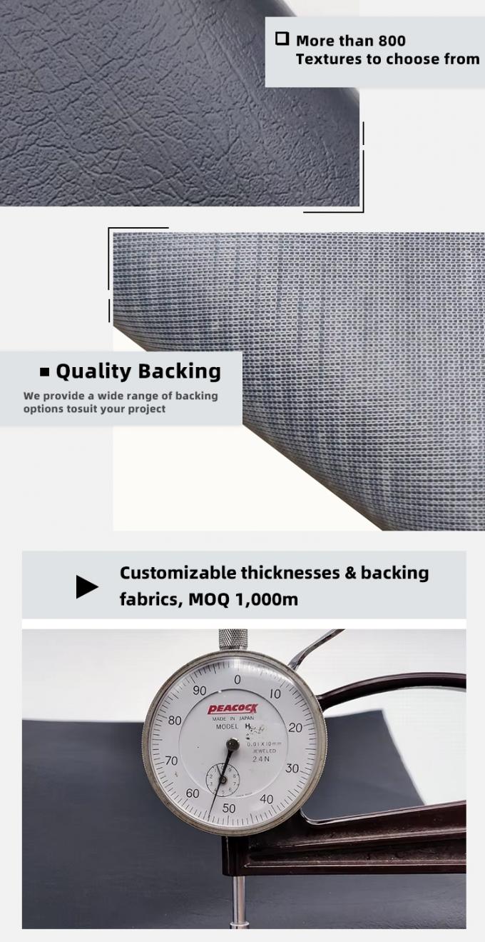 PVC 가구 가죽 0.6mm 엠보스 된 방수 가루 재료 5