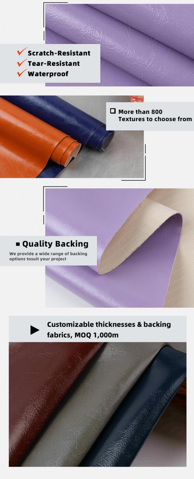 가구용 PVC 유성 왁스 합성 가죽 54" 너비 5