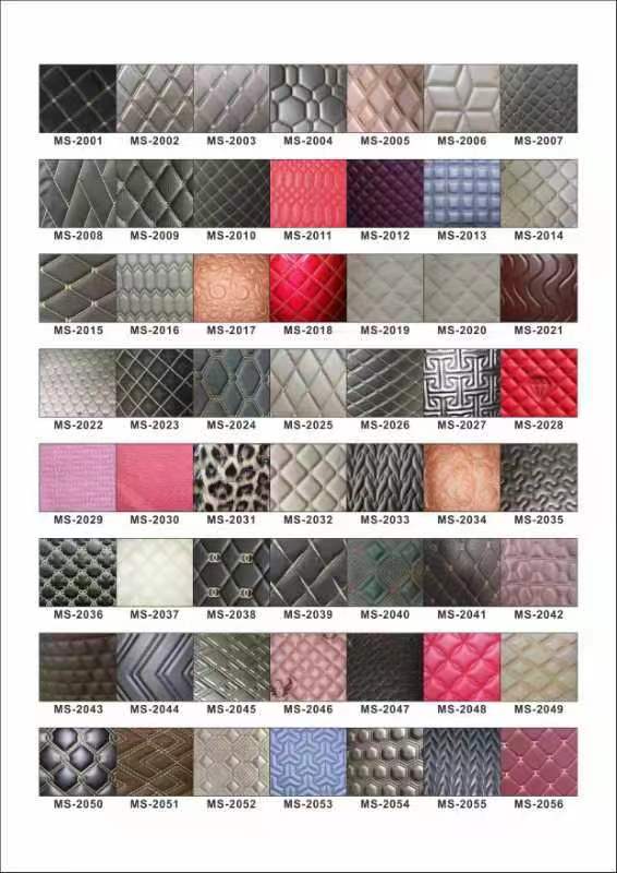 맞춤형 PVC 다이아몬드 자수 퀼팅 펄 합성 가죽 바늘 펀칭 폼 자동차 시트 커버 소파 인조 가죽 원단 5