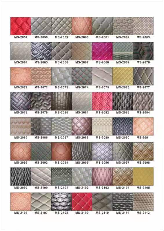 맞춤형 PVC 다이아몬드 자수 퀼팅 펄 합성 가죽 바늘 펀칭 폼 자동차 시트 커버 소파 인조 가죽 원단 6