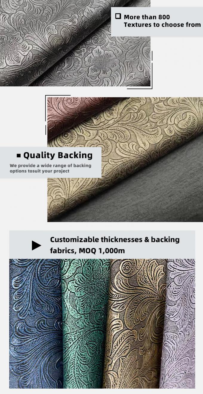 PVC 꽃 패턴 인공 합성 가죽 지갑 상자 신발 Ntoebook 가짜 가죽 천 5