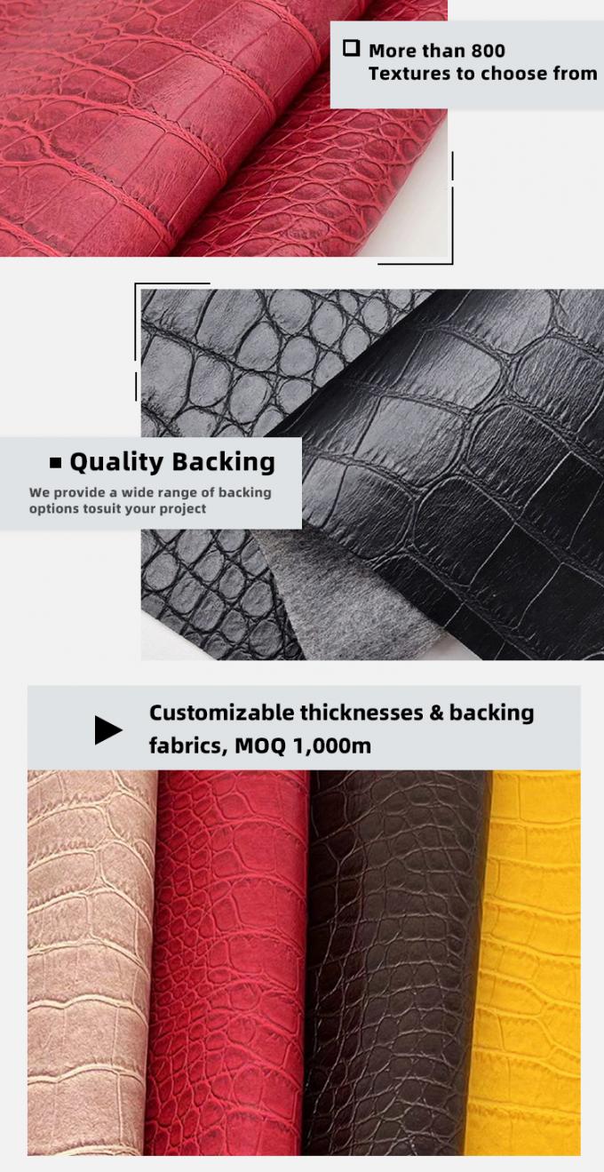 PVC 대나무 곡물 인공 합성 가죽 지갑 상자 신발 Ntoebook 가짜 가죽 직물 5