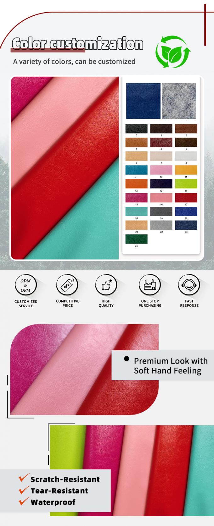 PVC R64 그레인 합성 가죽 지갑 케이스 신발 노트북 가죽 원단 4