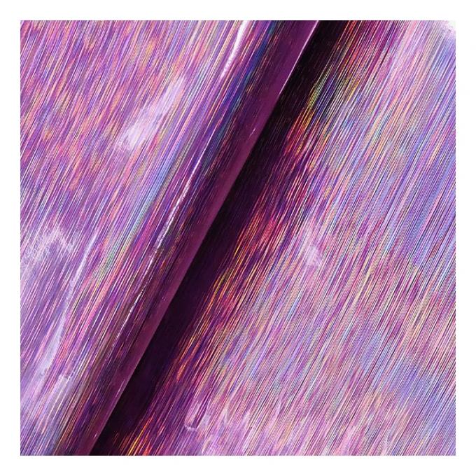 Rainbow Pu Holographic Wire-drawing Figure Embossed Artificial Faux Leather Shoes Vanity Case Handbag Notebook Leather Fabric 16