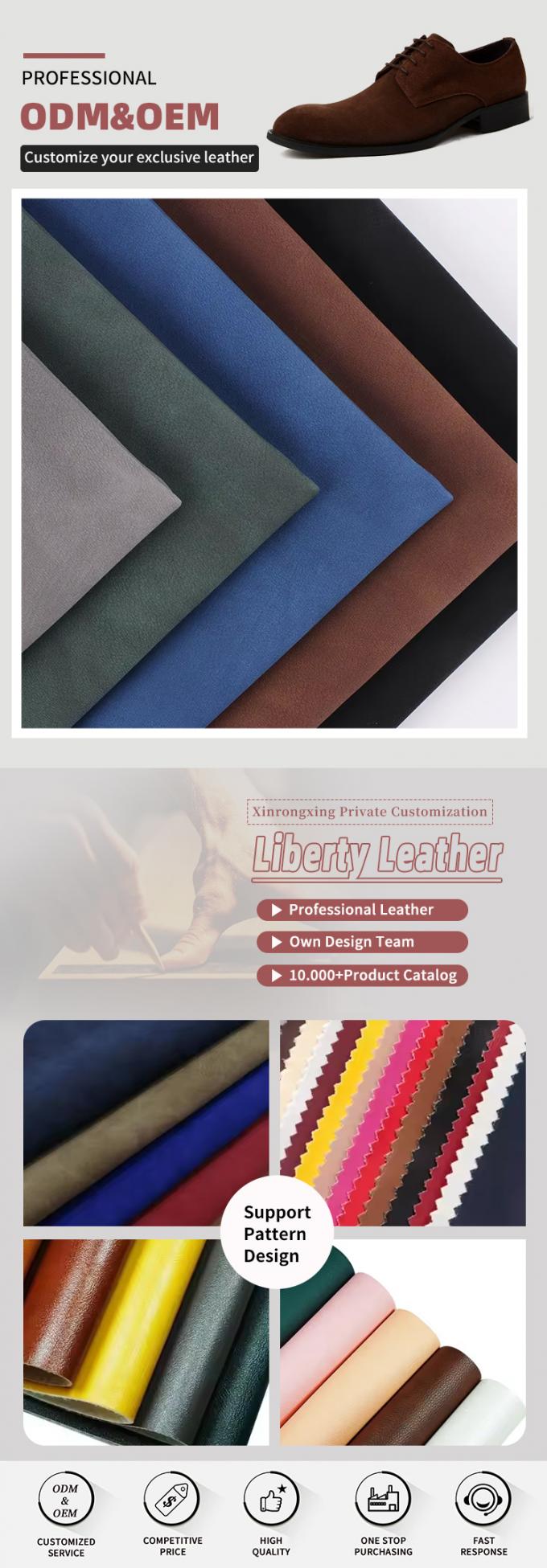 PU 두 색상 얼어붙은 양피 Nubuck 곡물 합성 가죽 가방 신발 지갑 장식 노트북 케이스 가짜 가죽 직물 4