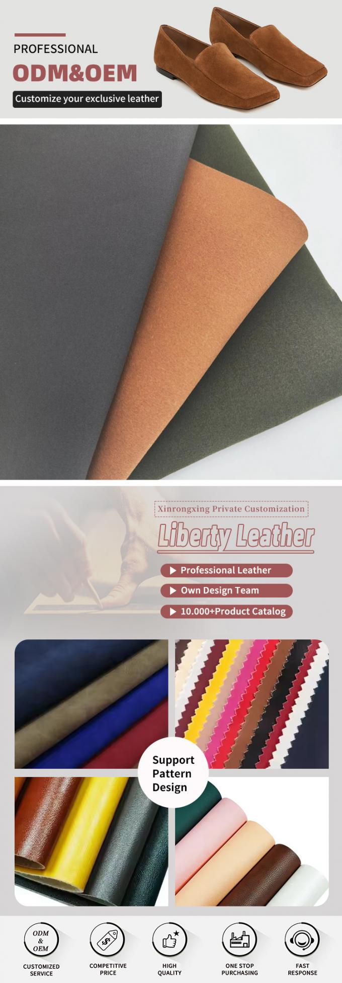 ECO 모방 스웨이드 미크로 섬유 PU 부리 신발용 합성 가죽 가방 벨트 손바닥 가짜 가죽 천 4