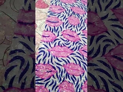 인쇄된 분홍색 발렌타인 데이 사랑 키스 그레텔 PU 가죽 모방